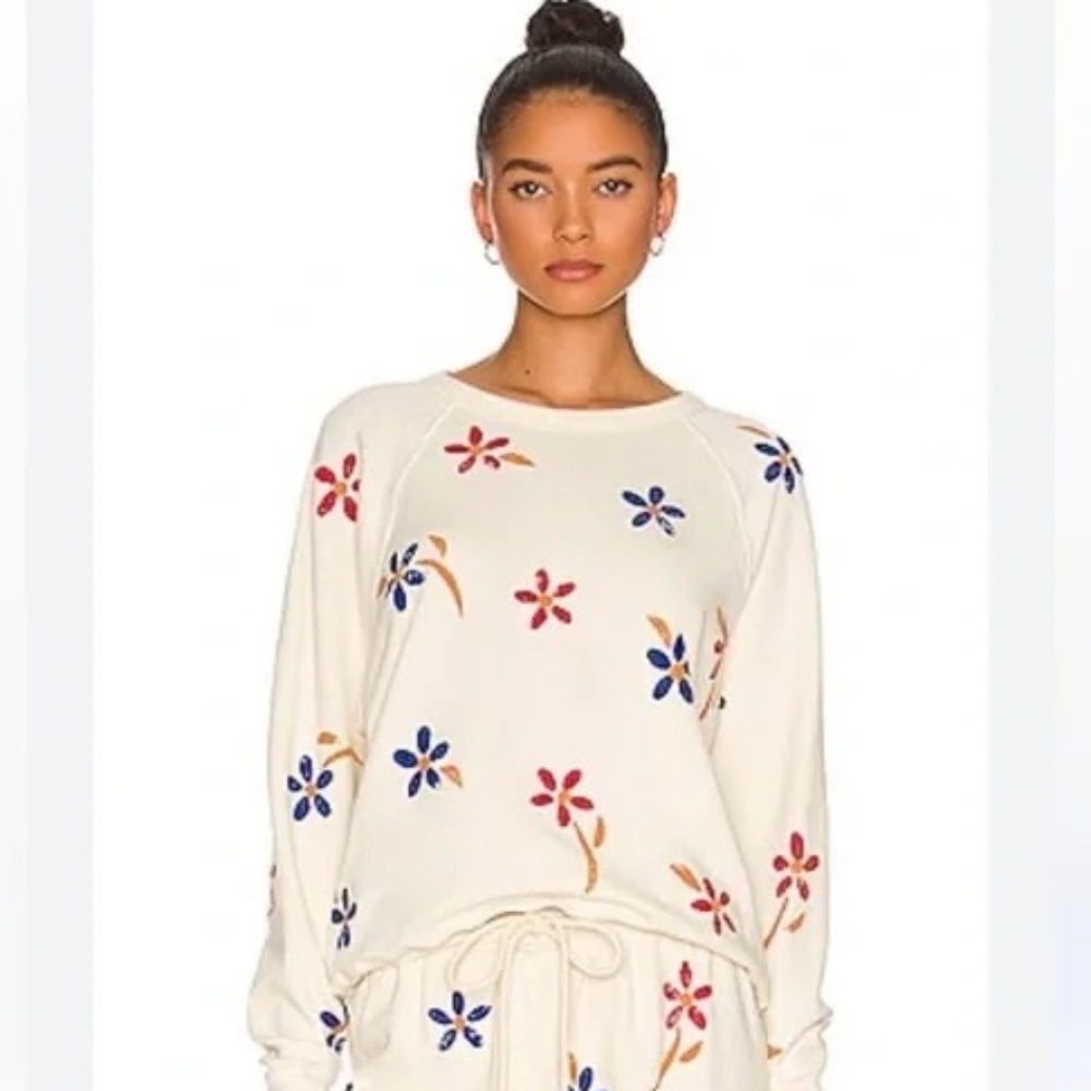 The Great College Sweatshirt in Floral Stamp (Size 2 - Medium)